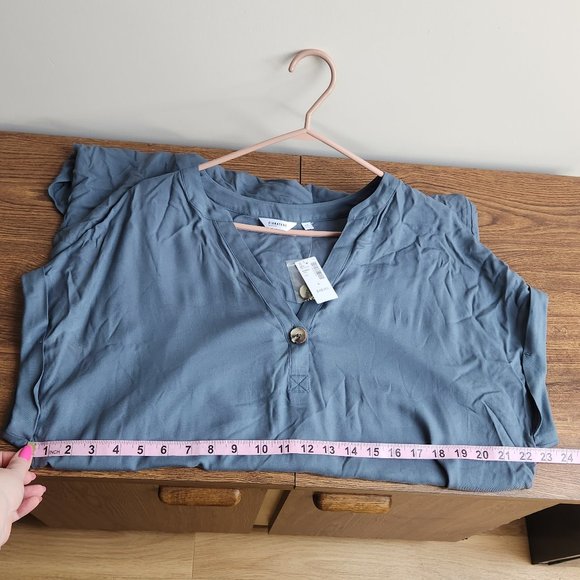 Reitmans Blue Gray Shirt Dress Size L NWT - Picture 5 of 6